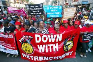 Cosatu Strikers in South Africa
