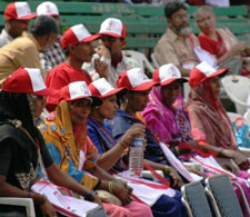 Audience at a panel on international issues